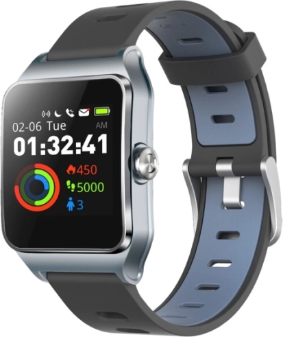 UMAX U‑Band P1 Pro – pulsera inteligente plateada con GPS y medición de la frecuencia cardíaca