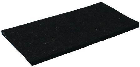 Fieltro negro de repuesto 250 × 130 × 10 mm