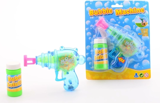 Pistola de burbujas luminosa con líquido de burbujas