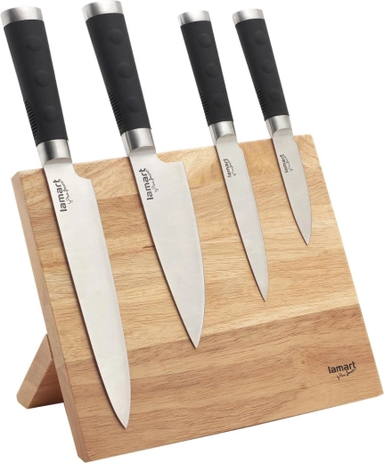 Set Lamart de 4 cuchillos con soporte magnético Blade