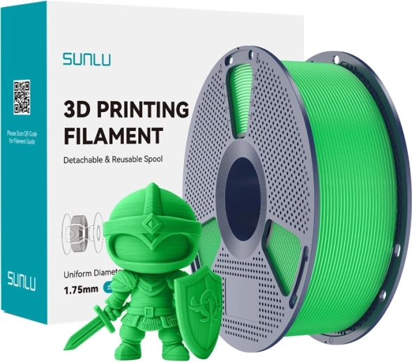 Filamento Sunlu PLA+ 1,75 mm verde