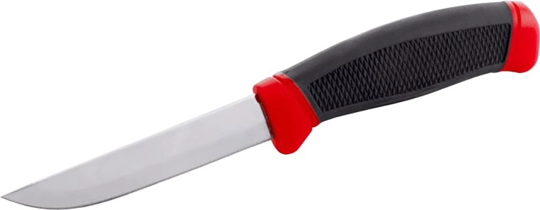 Cuchillo técnico con hoja reforzada y funda de cuero