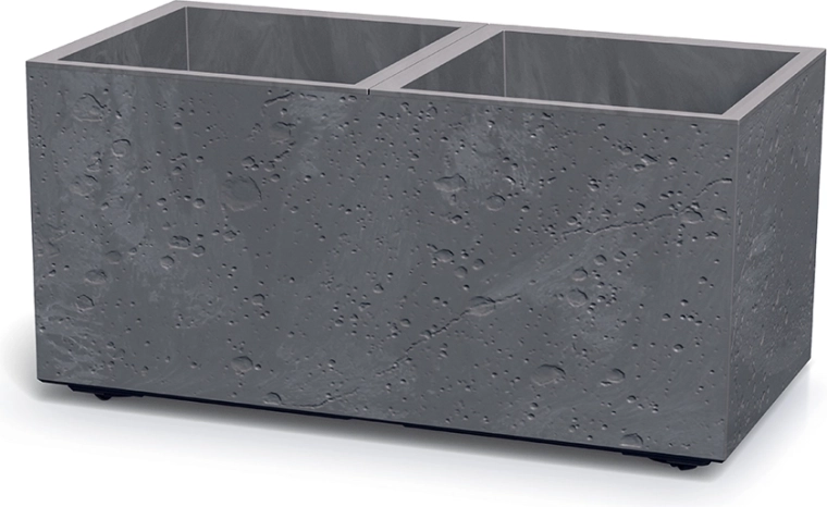 Macetero Sierra Case con efecto hormigón 77 cm marengo