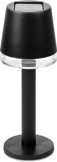 Lámpara LED solar de mesa negra de 21,5 cm