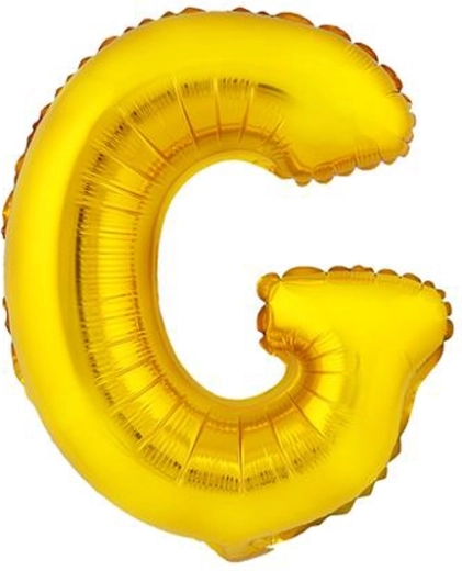 Globo de foil letra G 30 cm dorado