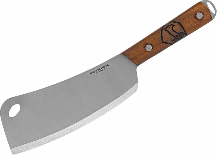 Hachuela de cocina Condor de 18,2 cm de acero al carbono con mango de madera de nogal