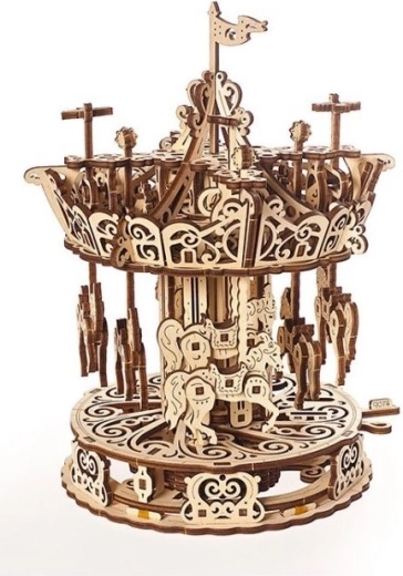 Carrusel mecánico de madera UGEARS 3D puzzle