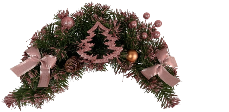 Adorno navideño colgante 46 cm rosa
