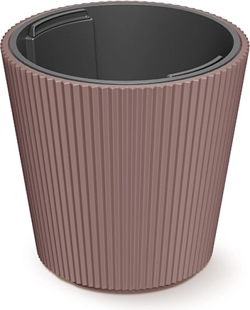 Maceta Milly con inserto 17,6 cm, color marsala