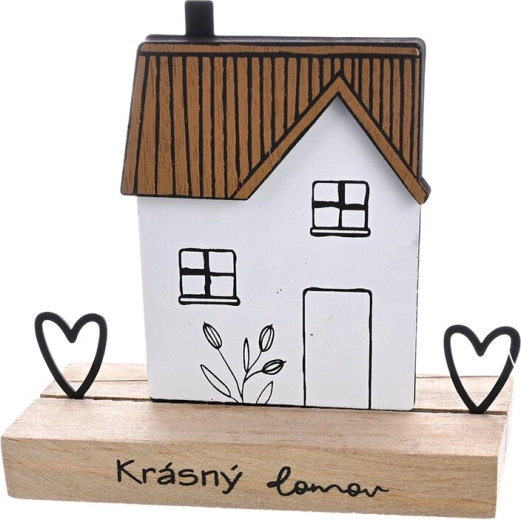 Casita decorativa «Hermoso hogar» de madera y metal