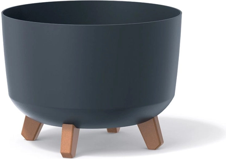 Maceta Gracia 34 cm antracita con patas
