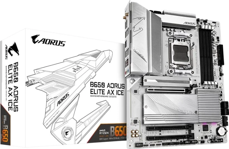 Placa base Gigabyte B650 AORUS ELITE AX ICE (AM5, ATX)