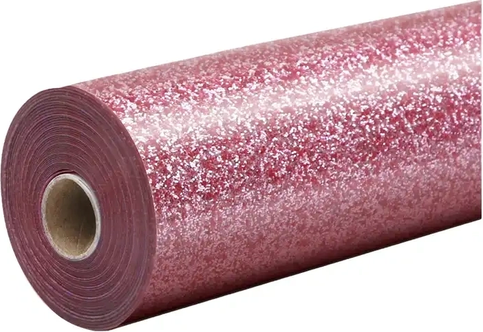 HTVRONT vinilo termotransferible con purpurina 30,5 × 90 cm rosa