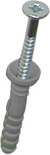 Taco de golpeo con cabeza plana 5 × 35 mm, paquete de 100 uds.