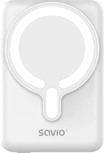 Savio powerbank magnética 10 000 mAh blanca