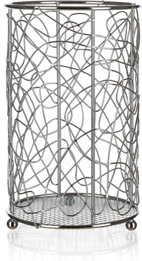 Soporte para cubiertos VANITY, cromado, diámetro 11 cm, altura 18 cm