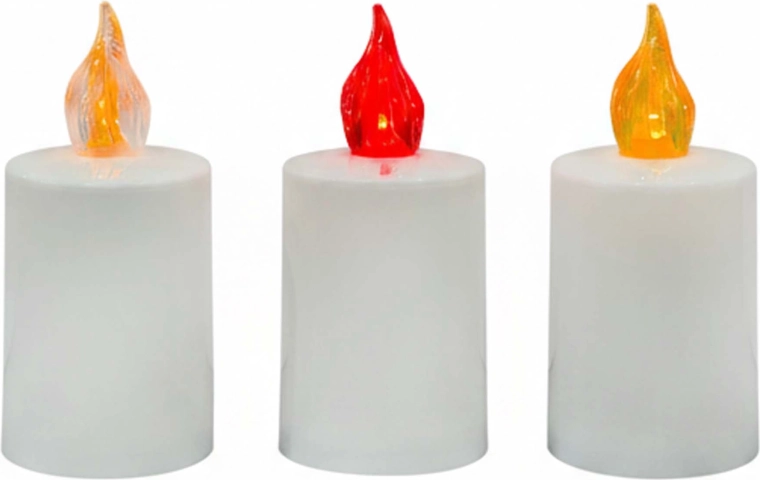Vela LED funeraria con luz blanca cálida - 1 unidad