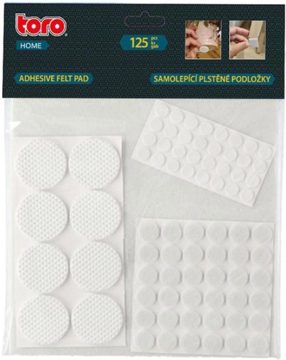 Almohadillas protectoras autoadhesivas TORO, blancas, set de 125 uds.