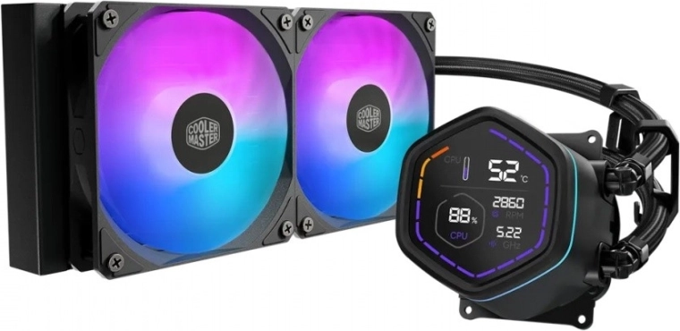 Cooler Master MasterLiquid Core Nex Digital 240 ARGB refrigeración líquida para CPU negra