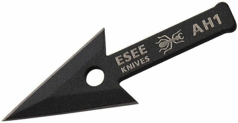 ESEE Arrowhead – punta de flecha de acero al carbono 6 cm, negro