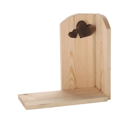 Soporte de madera para vela y composición floral