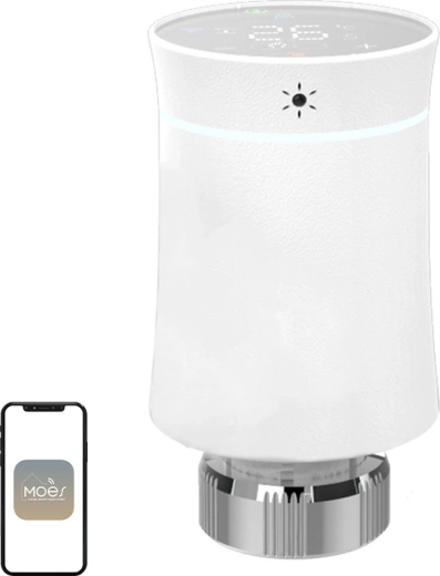 Cabezal termostático táctil ZigBee Moes BY100