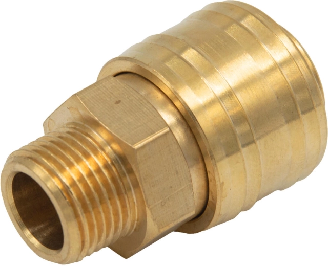 Acoplamiento rápido de latón con rosca exterior 3/8"