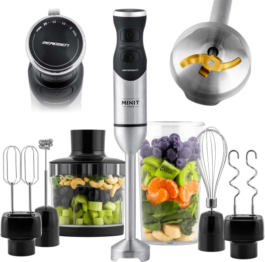 Batidora de mano 1500 W con accesorios Berdsen