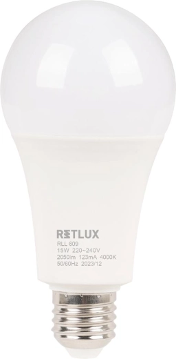 Bombilla LED Retlux A70 E27 15 W blanco frío