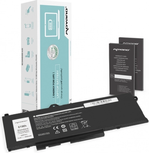 Batería Movano para Dell Latitude 5421/5521/5531 y Precision 3470/3561/3571/3581 (GRT01) 3950 mAh 61 Wh