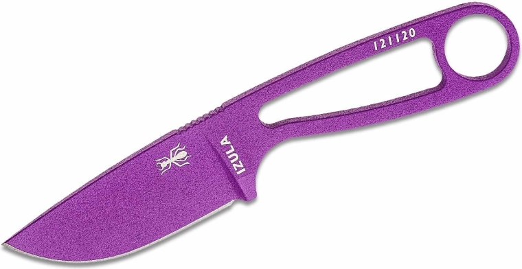 ESEE Izula Purple – cuchillo de cuello de acero al carbono con funda y kit de supervivencia