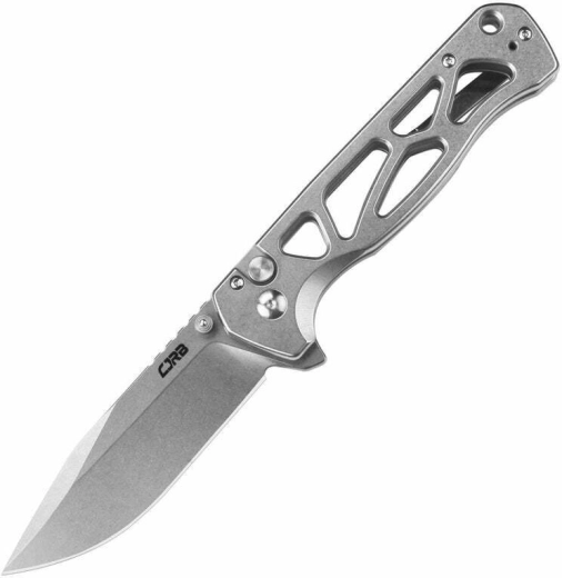 CJRB Chord Steel cuchillo táctico plegable de bolsillo 8,8 cm, stonewash, totalmente de acero