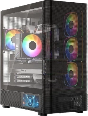 Caja de ordenador MODECOM Volcano AQ400 ARGB Midi Tower negra