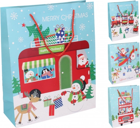 Bolsa de regalo L Navidad 30 × 41,5 × 12 cm