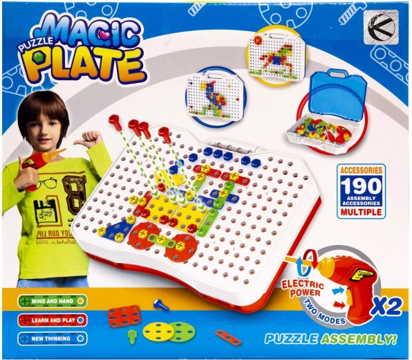 Set educativo creativo para atornillar en maletín con herramientas - 1 unidad