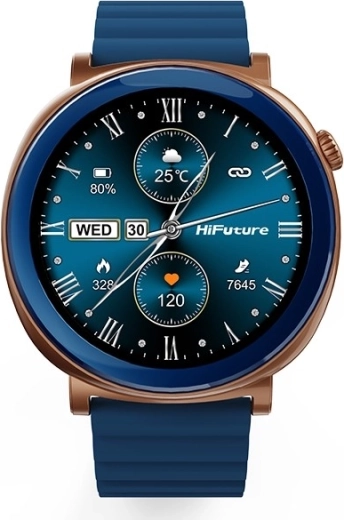 Reloj inteligente Aurora con pantalla AMOLED y llamadas con IA – azul