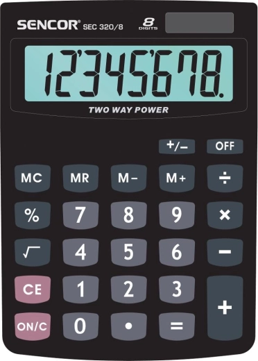 Calculadora de sobremesa Sencor con pantalla de ocho dígitos