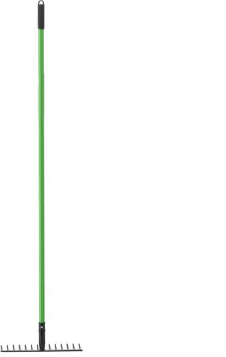 Rastrillo de jardín con mango de fibra de vidrio 35 × 8 × 148 cm
