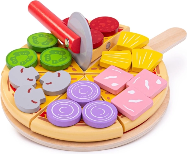 Bigjigs Toys pizza de madera para cortar