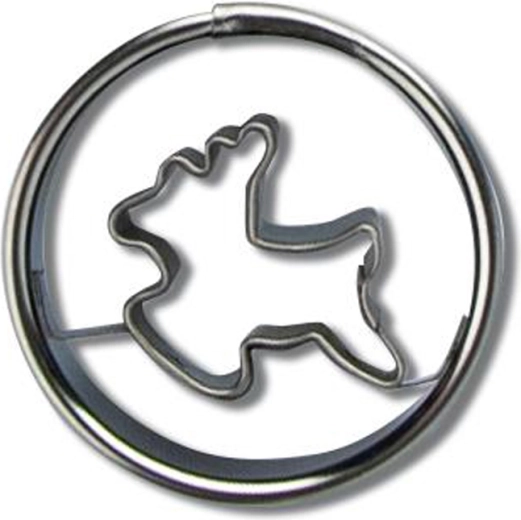 Cortador de galletas – círculo con reno 4 cm