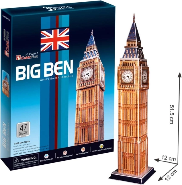 CUBICFUN puzzle 3D Big Ben 44 piezas