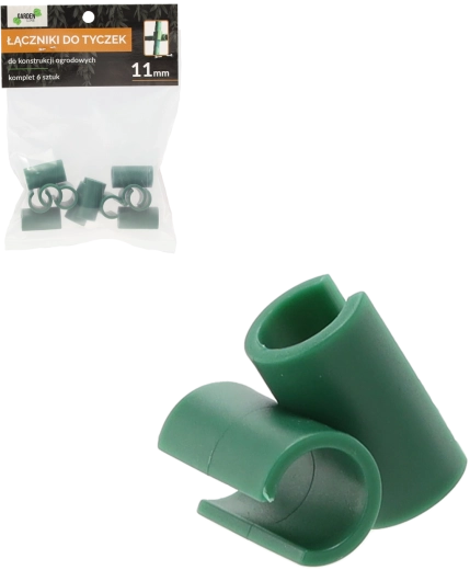 Set de 6 conectores en T para tutores de jardín de 11 mm