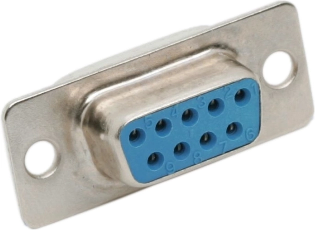 Conector hembra D-sub de 9 pines para soldar