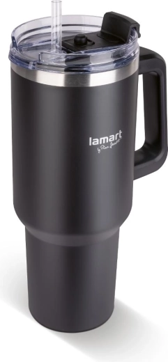 Taza térmica Lamart Huge negra 0,9 l
