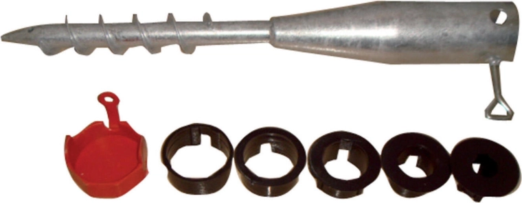 Tornillo de tierra 520 × 68 mm galvanizado