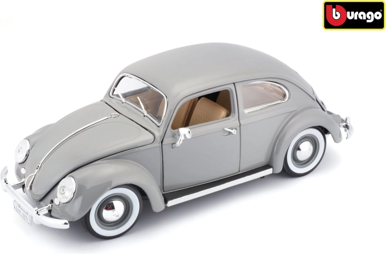 Maqueta de coche Volkswagen Käfer-Beetle 1955 gris 1:18