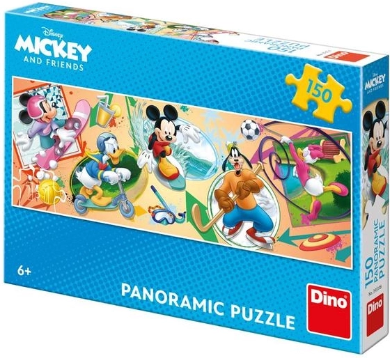 Puzzle panorámico DISNEY Mickey y amigos – deporte, 150 piezas