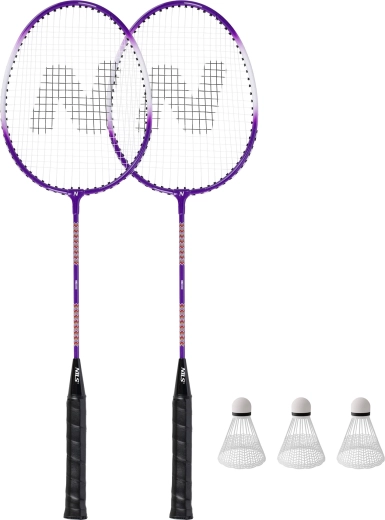 Set de raquetas de bádminton NILS NRZ2053 – 2 raquetas, 3 volantes y funda