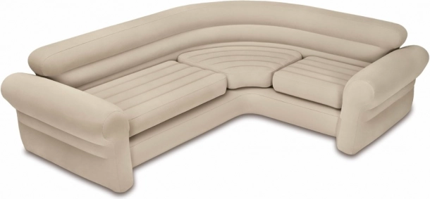 Sofá esquinero inflable de vinilo