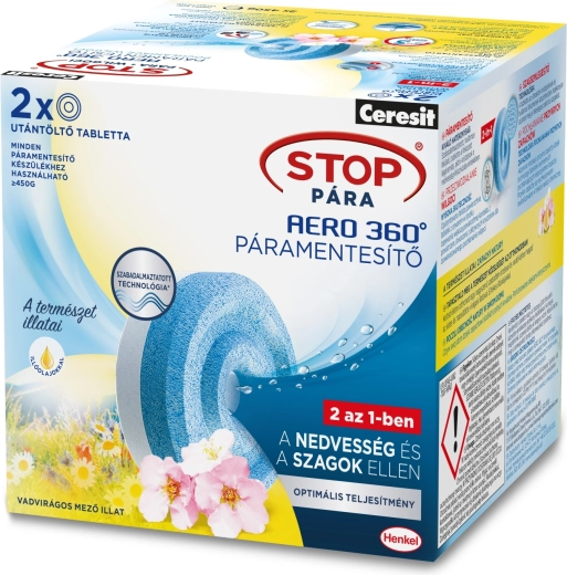 Tabletas de recambio Ceresit Stop Humedad Aero 360° Prado de flores 2 × 450 g